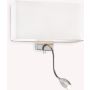 Ideal Lux HOTEL 035949 Aplique de perete 1x60W/E27+1x1,5W/LED ip20