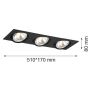 Argon OLIMP 1329 Lumină îngropată deasupra plafonului 3x6W/G9 IP20