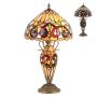 Prezent TIFFANY XXI. 1706 Lampă de masă 2x60W/E27|1x7W/E14 IP20