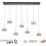 Paul Neuhaus RIKA 2115-18 Lampă cu pendul 7x61W/LED 3000k 7350lm ip20