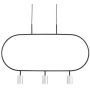 Altavola Design Luna LPL338-SL Lampă cu pendul 3x3W/LED 3000K 720lm IP20
