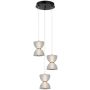 Italux Tica PND-83949-3-BK Lampă cu pendul 1x22W/LED 3000K 950lm IP20