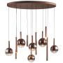 Italux Camino PND-24038-12B-COPP Lampă cu pendul 12x60W/LED 3000K 2469lm IP20