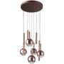 Italux Camino PND-24038-9A-COPP Lampă cu pendul 9x54W/LED 3000K 2112lm IP20