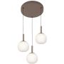 Italux Montes PND-02217-3-BRO Lampă cu pendul 1x18W/LED 3000K/4000K/6000K 2200lm IP20