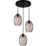 Italux Novala PND-3031-3A-BK-CF Lampă cu pendul 3x40W/E27 IP20