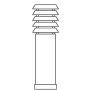 Norlys ALTA 293BC Lampă de podea 1x9W/E27 IP65