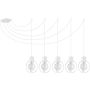 Sigma Lighting AURA 31097 Lampă cu pendul 5x60W/E27