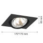 Argon OLIMP 3656 Lumină îngropată deasupra plafonului 1x6W/G9 IP20