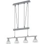 Trio LEVISTO 371010407 Lampă cu pendul 4x40w/e14 3000k 400lm ip20