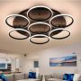 Altavola Design Ledowe okręgi LA078/CE_7_out_3k_black Lampă de tavan 7x86W/LED 3000K 5160lm IP44