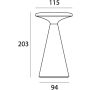 Maxlight FUNGHI T0064 Lampă de masă 1x1.6w/led 2700k 160lm ip44