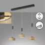 Fischer&Honsel SHINE-WOOD 61093 Lampă cu pendul 3x9W/LED 2700K 2900 lm IP20