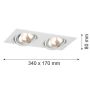 Argon OLIMP 785 Lumină îngropată deasupra plafonului 2x6W/G9 IP20