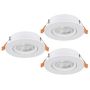 Eglo BARRANCO 902262 downlight wpuszczany 3x4.5W/LED 3X450lm 2700K, 4000K, 6500K IP20