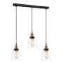 Italux FRANCIS MDM-2563/3 GD+CL Lampă cu pendul 3x40W/E27