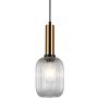 Italux ANTIOLA PND-5588-1M-BRO+CL Lampă cu pendul 1x40W/E27 IP20