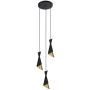 Italux MALIA PND-85949-3 BK+GD Lampă cu pendul 3x40W/E27 IP20