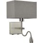 Italux NORTE WL-1122-2-BLSNRCG Aplique de perete 2x60W, 3W/E27, LED 3000K 350LM IP20