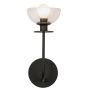 Elstead Lighting Sylvia ALM-SYLVIA-1WB-BK-CL Aplique de perete 1x40W/E14 IP20