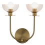 Elstead Lighting Sylvia ALM-SYLVIA-2WB-BG-CL Aplique de perete 2x40W/E14 IP20