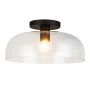 Elstead Lighting Sylvia ALM-SYLVIA-SF-BK-CL Lampă de tavan 1x60W/E27 IP20