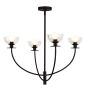 Elstead Lighting Sylvia ALM-SYLVIA4-BK-CL Candelabru 4x40W/E14 IP20