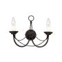 Elstead Lighting CARISBROOKE CB2-BLACK Aplique de perete 2x60W/E14
