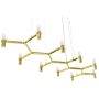 King Home ATOMIC LONG DW-d1005-10C.GOLD Lampă cu pendul 10x10W/G9 IP20