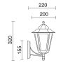 Novolux ELITE 6 096F-G05X1A-01 Aplique de perete 1x42W/E27 IP43