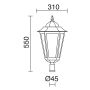 Novolux ELITE 6 096Q-G05X1A-02 Corp de iluminat pentru felinar 1x70W/E27 IP43