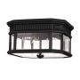 Feiss COTSWOLD LANE FE-COTSLN-F-BK Lustră de tavan 2x60W/E27 IP44