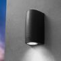Fumagalli Marta FMG-MARTA90-BLK Aplique de perete 1x6W/GU10 4000K-2700K 366lm IP55