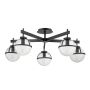 Hinkley Lighting Hollis HK-HOLLIS-5-C-BK Lampă de tavan 5x40 W/E14 ip44