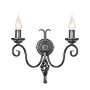 Elstead Lighting HARLECH HR2A-BLACK Aplique de perete 2x60W/E14