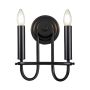 Kichler Capitol Hill KL-CAPITOL-HILL2-BLK Aplique de perete 2x40 W/E14