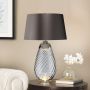 Elstead Lighting LENA LARGE LENA-TL-L-SMOKE Lampă de masă 1X7W/GU10+1x60W/E27