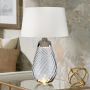 Elstead Lighting LENA LARGE LENA-TL-L-SMOKE-OWSS Lampă de masă 1X7W/GU10+1x60W/E27