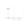 Nova Luce PACE 9002055 Lampă cu pendul 1x83W/led 3000k IP20 4847lm