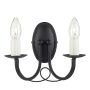 Elstead Lighting MINSTER MN2-BLACK Aplique de perete 2x60W/E14