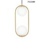 King Home AURELIA TWIN MSE010100303 Lampă cu pendul 2x40W/E14 IP20