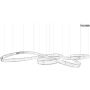 King Home WAVE MSE1501100200 Lampă cu pendul 103W/LED 3000K 8240lm