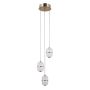 Italux Alani PND-34375-3-HBR Lampă cu pendul 3x15W/LED 3000K 1170lm IP20