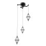 Italux Fuente PND-34395-3-BK Lampă cu pendul 3x15W/LED 3000K 1108lm IP20