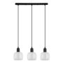 Italux LAMEZIA PND-67594-3-BK+CL Lampă cu pendul 3x40W/E27 IP20