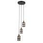 Italux Menfi PND-44236-3-BK-GD Lampă cu pendul 3x40W/E27 IP20