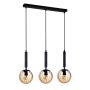 Italux RAVENA PND-2324-3L BK+AMB Lampă cu pendul 3x10W/E27 IP20
