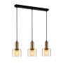 Italux SANTIA PND-65342-3-BRO+AMB Lampă cu pendul 3x40W/E27 IP20