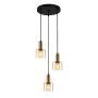 Italux SANTIA PND-65342-3A-BRO+AMB Lampă cu pendul 3x40W/E27 IP20
