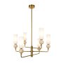 Italux Santos PND-95331-6-BRSS Lampă de tavan 6x40W/G9 IP20